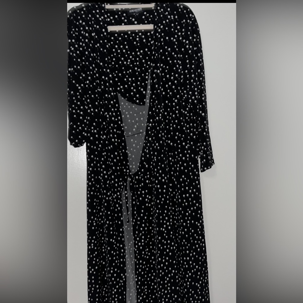 The Collection Debanhams black and white wrap dress UK18